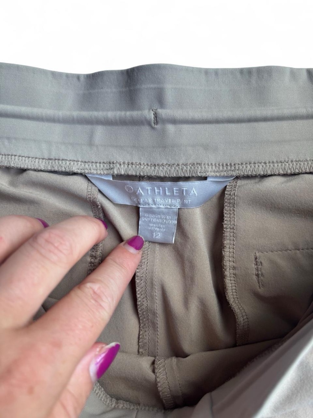 Athleta go far travel pant Jogger in Taupe - Picture 3 of 4